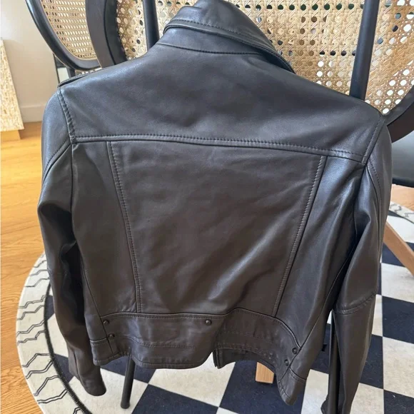All Saint Leather Jacket - black with black hardware size 4/small - Picture 3 of 10